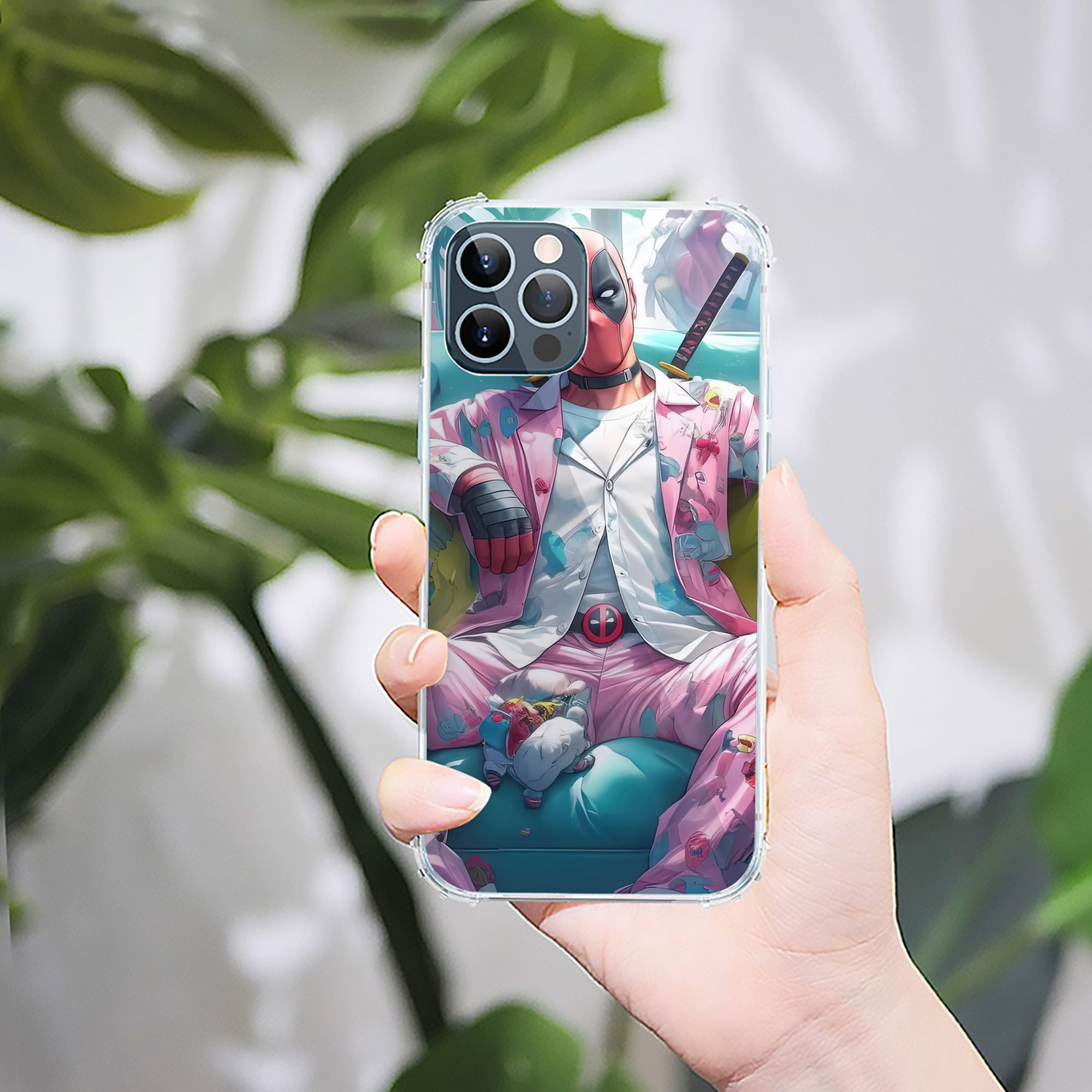 （画像用） Deadpool デッドプール 【iPhone 12シリーズ対応】透明スマホケース（クリアソフトケース）